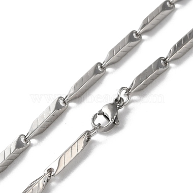 201 Stainless Steel Arrow Link Chain Necklaces for Men Women(NJEW-G112-05P)-3