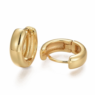Brass Huggie Hoop Earrings(EJEW-F260-06G)-2