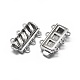 Rhodium Plated 925 Sterling Silver Box Clasps(X-STER-L057-017P)-2