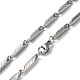 201 Stainless Steel Arrow Link Chain Necklaces for Men Women(NJEW-G112-05P)-3