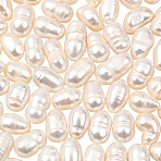 4 Strands Natural Cultured Freshwater Pearl Beads Strands, Rice, Creamy White, 6~7x5~5.5mm, Hole: 0.5mm, about 25~29pcs/strand, 6.89~7.09''(17.5~18cm)(PEAR-SC0001-43)
