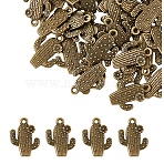 Tibetan Style Alloy Pendants, Cadmium Free & Lead Free,, Cactus, Antique Bronze, 20x15x3mm, Hole: 1.5mm, about 510pcs/1000g(TIBE-S314-67AB-LF)
