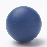 Food Grade Eco-Friendly Silicone Beads, Round, Marine Blue, 12mm, Hole: 2mm(SIL-R008B-51)