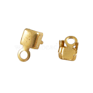 Brass Cup Chain Ends, Rhinestone Cup Chain Connectors, Golden, 8x4mm, Hole: 1.4mm, about 3.5mm inner diameterdiameter(X-EC288-3G)