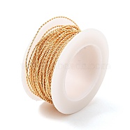 Twisted Round Copper Wire for Jewelry Craft Making, Light Gold, 20 Gauge, 0.8mm, about 19.69 Feet(6m)/Roll(CWIR-J001-01C)