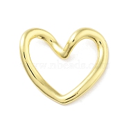 Brass Linking Rings, Heart, Real 18K Gold Plated, 15.5x17.5x4mm, Inner Diameter: 10.5x13.5mm(KK-F877-04G)