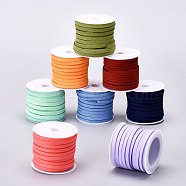 Eco-Friendly Faux Suede Cords, Faux Suede Lace, Mixed Color, 3~6x1mm, about 5.46 yards(5m)/roll(LW-XCP0001-03)