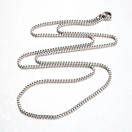 316 Surgical Stainless Steel Venetian Chains Necklaces, Unwelded, Stainless Steel Color, 24 inch(60.96cm)(NJEW-JN01293-03)