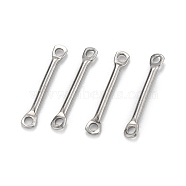304 Stainless Steel Link Connectors, Rectangle, Stainless Steel Color, 15x2x1.2mm, Hole: 1.2mm(STAS-Z034-14C-P)