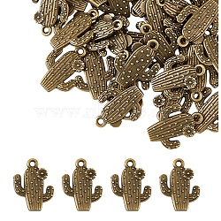 Tibetan Style Alloy Pendants, Cadmium Free & Lead Free,, Cactus, Antique Bronze, 20x15x3mm, Hole: 1.5mm, about 510pcs/1000g(TIBE-S314-67AB-LF)