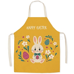 Cute Easter Egg Pattern Polyester Sleeveless Apron, with Double Shoulder Belt, for Household Cleaning Cooking, Colorful, 680x550mm(PW-WG98916-20)