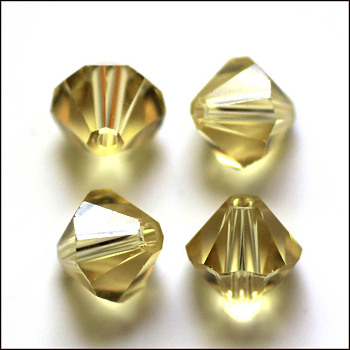 Imitation Austrian Crystal Beads, Grade AAA, Faceted, Bicone, Dark Khaki, 10x9~10mm, Hole: 0.9~1.6mm