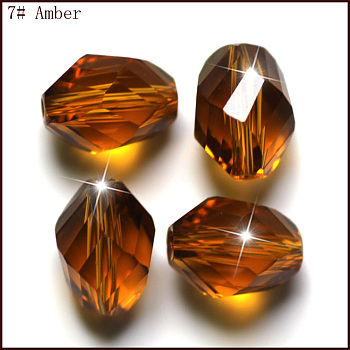 Imitation Austrian Crystal Beads, Grade AAA, Faceted, Bicone, Goldenrod, 10x13mm, Hole: 0.9~1mm