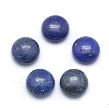 Natural Lapis Lazuli Cabochons, Half Round, Dyed, 10x4~5mm