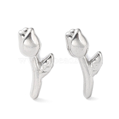 Flower 304 Stainless Steel Stud Earrings