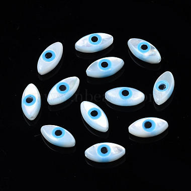 Natural White Shell Mother of Pearl Shell Beads(SSHEL-N034-56E-01)-2