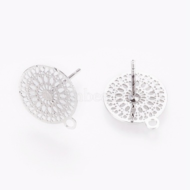 Real Platinum Plated Brass Stud Earrings