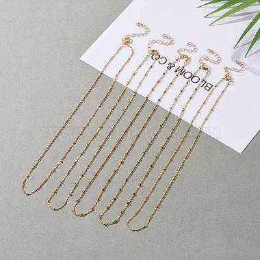 Brass Lumachina Chain Necklaces(NJEW-JN03497)-5