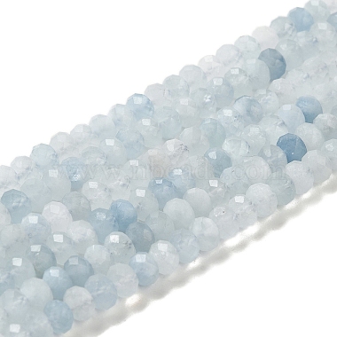 Rondelle Aquamarine Beads