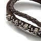 PU Imitation Leather Braided Cord Bracelets(BJEW-P329-02AS)-3