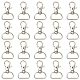 20Pcs Iron Swivel D Rings Lobster Claw Clasps(IFIN-FS0001-22)-1
