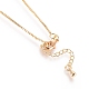 Long-Lasting Plated Brass Box Chain Necklaces(X-NJEW-K112-03G-NF)-2