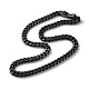 Ion Plating(IP) 304 Stainless Steel Cuban Link Chain Necklaces(NJEW-P288-07AS)-1
