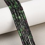 Natural Ruby in Zoisite Beads Strands, Column, 5~6x3.5mm, Hole: 0.8~1mm, about 72pcs/strand, 14.37''(36.5cm)(G-P600-B09-01)