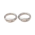 304 Stainless Steel Linking Rings, Ring Shape with 2-Loop, Stainless Steel Color, 8x2mm, Inner Diameter: 6mm(STAS-F362-05C-P)