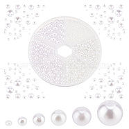 Elite Jewelry Beads Making Finding Kit, Including MIYUKI Rocailles Beads, Imitated Pearl Acrylic Beads, Round, White, 2~8x1.3~8mm, Hole: 0.8~2mm, 2070Pcs/box(DIY-PH0010-52)