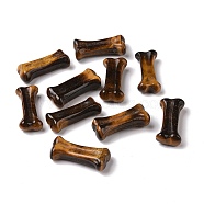 Natural Tiger Eye Dog Bone Shape Sculptures, Reiki Energy Stone for Dog Pet Lover, Home Display Decoration, 10~11.5x23~25x5~7mm(DJEW-G033-01A-04)