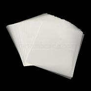 Rectangle Opp Plastic Sheets for Enamel Crafts, Clear, 12~14x11~12cm, unilateral thickness: 0.035mm(OPC-R012-218)