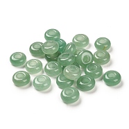 Natural Green Aventurine European Beads, Large Hole Beads, Rondelle, 10x4.5~5mm, Hole: 4~4.3mm(G-R488-02C)