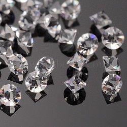 Grade A Glass Rhinestone Cabochons, Bicone, Pointed Back, Crystal, 1.9~2.0mm, about 1440pcs/bag(RGLA-J006-02-SS6)