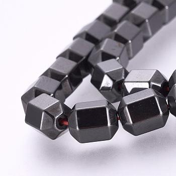 Magnetic Hematite Beads Strands, Synthetic, 8x6x6mm, Hole: 1mm, about 48pcs/strand, 15.7 inch(40cm)