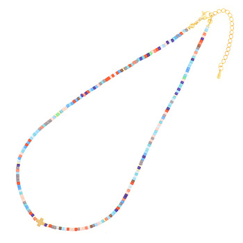 Cross with Glass Beads Necklace for Easter
