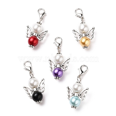 Antique Silver Angel & Fairy Alloy+Other Material Pendants