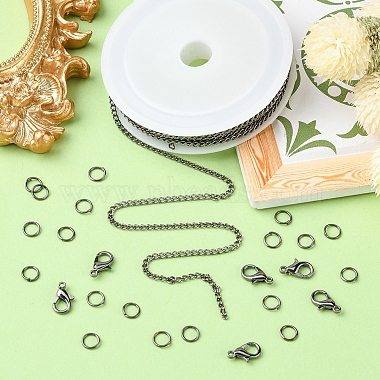 DIY Chain Bracelet Necklace Making Kit(DIY-YW0006-37)-6