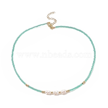 7-teiliges Halsketten-Set aus Naturperlen und Glasperlen in 7 Farben für Damen(NJEW-JN04184)-5
