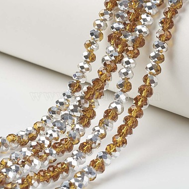 4mm DarkGoldenrod Rondelle Glass Beads
