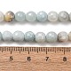 電気メッキ加工を施した天然アマゾナイトの花ビーズの連(G-B191-A03-6mm)-5