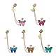 papillon 304 chaînes de boucles d'oreilles manchette en acier inoxydable(EJEW-JE05609)-1