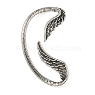 316 Surgical Stainless Steel Cuff Earrings, Wing, Left, Antique Silver, 55x34mm(EJEW-E300-04AS-01A)