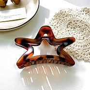 Cellulose Acetate Claw Hair Clips, Hair Accessories for Women & Girls, Star, FireBrick, 110mm(PW-WGD215B-01)