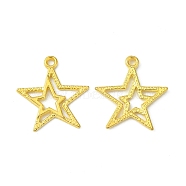 Tibetan Style Alloy Pendants, Lead Free and Cadmium Free, Star, Christmas, Golden, about 23mm long, 20.5mm wide, 2mm thick, hole: 1.5mm(K08TM011)