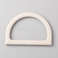 D Shaped Plastic Imitation Wood Bag Handles, for Bag Replacement Accessories, Snow, 8.4x11.9x0.9cm, Inner Diameter: 6x9.4cm(FIND-WH0111-301A)