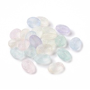 Transparent Frosted Acrylic Beads, AB Color Plated, Oval, Mixed Color, 17.5x12.5x7mm, Hole: 1.5mm, 570pcs/500g(OACR-P013-37M)