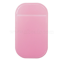 Silicone Anti-Slip Tools Sticky Mat for Diamond Painting, Oval, Pink, 142x83x2mm(DIAM-PW0001-053A)