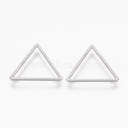 304 Stainless Steel Linking Ring, Triangle, Stainless Steel Color, 13.5x12x0.8mm(X-STAS-S079-29A)