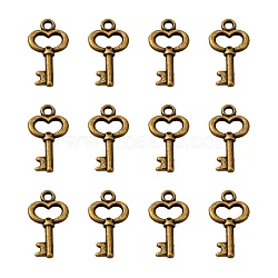 Gifts Ideas for Her Tibetan Style Alloy Charms, Cadmium Free & Nickel Free & Lead Free, Skeleton Key, Antique Bronze, 15.5x9x2.5mm, Hole: 1mm(MLF11975Y-NF)